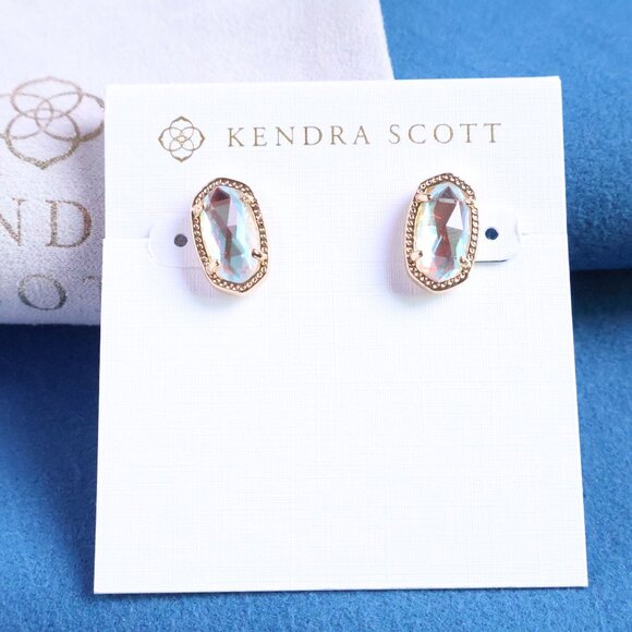 Kendra Scott Ellie Stud Earrings | Gold Dichroic Glass - Picture 1 of 2